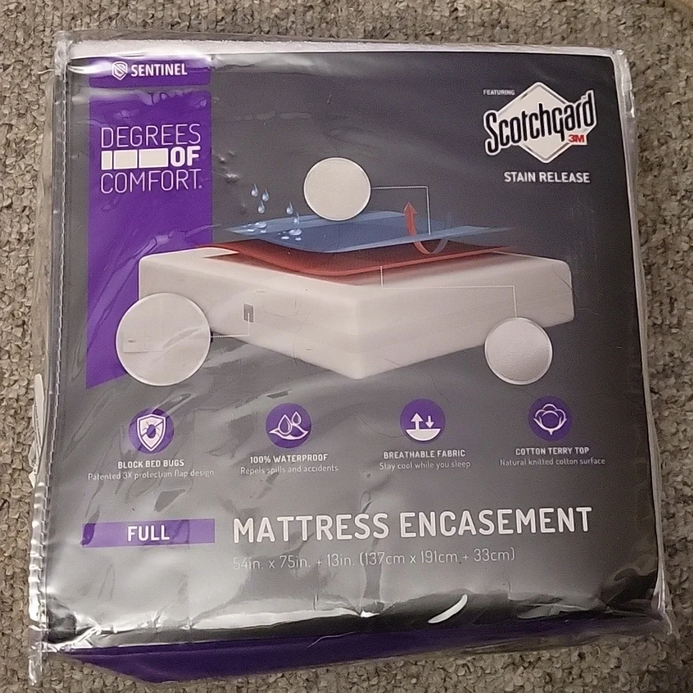Degrees of Comfort Full Size Zippered Waterproof Mattress Encasement